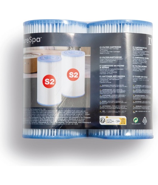 Intex S2 típusú szűrőbetét jakuzzihoz 2db